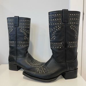 Frye studded cowboy boots 9 1/2 m